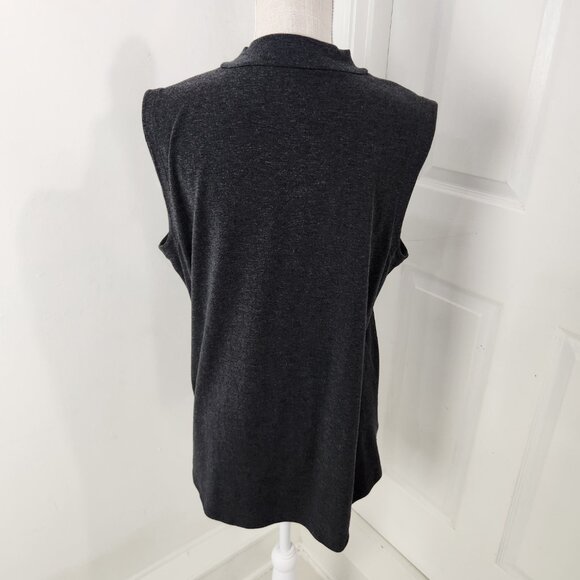 Eileen Fisher Top Womens L Gray Jersey Knit Minimalist Neutral Sleeveless - Picture 4 of 10